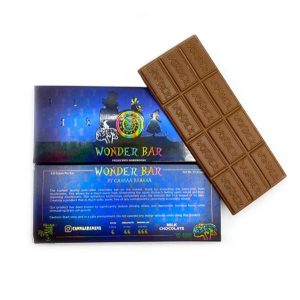 Canna Banana Wonder Bar for sale. This top-tier psilocybin chocolate bar blends rich chocolate flavor with a precisely dosed 4g of psilocybin mushrooms to deliver a smooth and pure high without the stomach discomfort often caused by traditional mushrooms.
